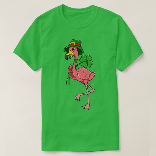 Flamingo St Patricks Flamingo T-Shirt (Design vorne)