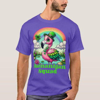 Flamingo St Patricks Lover Kleeblatt Lucky Irland T-Shirt