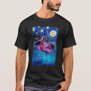 Flamingo Starry Night Flamingo Art Van Gogh Flamin T-Shirt
