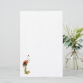 Flamingo-stationäres Vintages Briefpapier (Stehend Vorderseite)