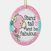 Flamingo stehen groß und fühlen Sie sich fabelhaft Keramik Ornament (Rechts)