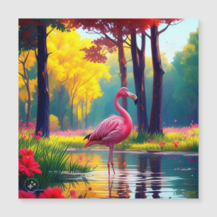 Flamingo Stehend im See-365476 Magnetkarte