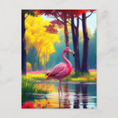 Flamingo Stehend im See-365476 Postkarte (Vorderseite)