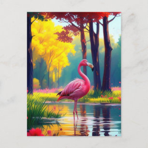 Flamingo Stehend im See-365476 Postkarte