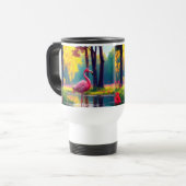 Flamingo Stehend im See-365476 Reisebecher (Vorderseite Links)