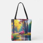 Flamingo Stehend im See-365476 Tasche (Rückseite)