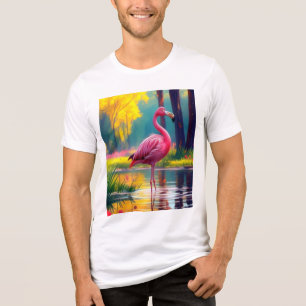 Flamingo Stehend im See-365476 Tri-Blend Shirt