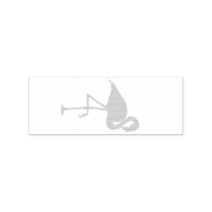 Flamingo stehender Thunder_Cove Klassiker Gummistempel