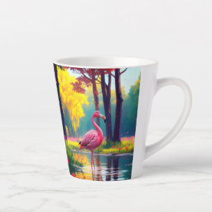 Flamingo steht im See-36547 Milchtasse