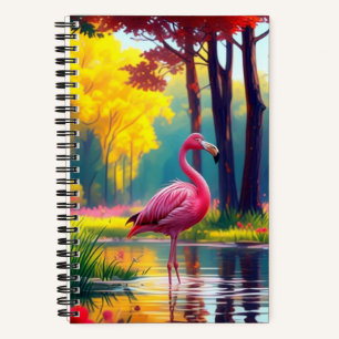 Flamingo Steht Im See-36547 Notizblock