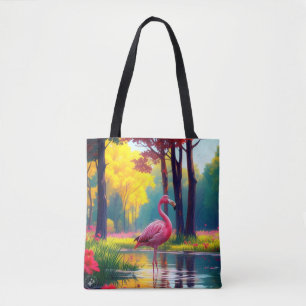 Flamingo steht im See-36547 Tasche