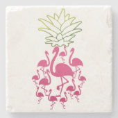 Flamingo Steinuntersetzer | Lover Steinuntersetzer (Vorderseite)