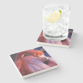 Flamingo-SteinUntersetzer Steinuntersetzer (Seitenansicht)