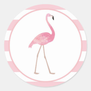 Flamingo Sticker Pink Streifen