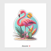 Flamingo Stickers zu Brighen Ihr Tag Aufkleber (Blatt)