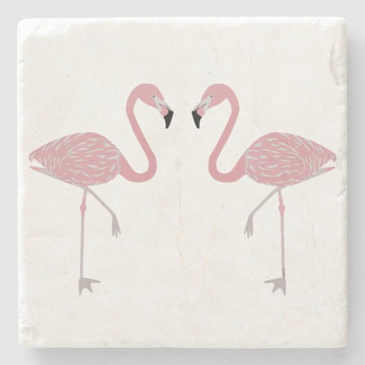 Flamingo Stone Untersetzer (Vorderseite)
