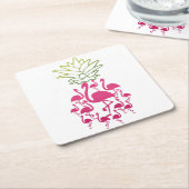 Flamingo Stone Untersetzer| Lover Stone Untersetze Rechteckiger Pappuntersetzer (angewinkelt)