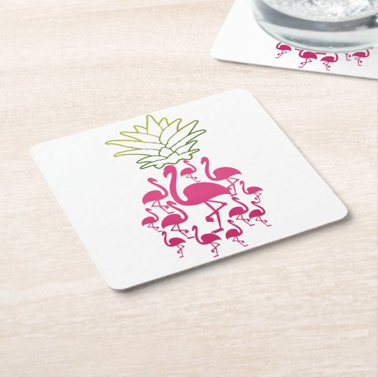 Flamingo Stone Untersetzer| Lover Stone Untersetze Rechteckiger Pappuntersetzer (angewinkelt)