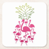 Flamingo Stone Untersetzer| Lover Stone Untersetze Rechteckiger Pappuntersetzer (Vorderseite)