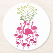 Flamingo Stone Untersetzer| Lover Stone Untersetze Runder Pappuntersetzer (Vorderseite)