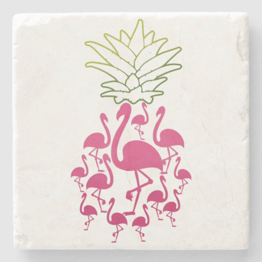 Flamingo Stone Untersetzer| Lover Stone Untersetze Steinuntersetzer (Vorderseite)