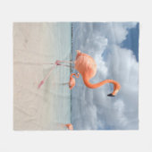 Flamingo-Strand Aruba Fleecedecke (Vorderseite (Horizontal))