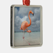 Flamingo-Strand Aruba Ornament Aus Metall (Rechts)