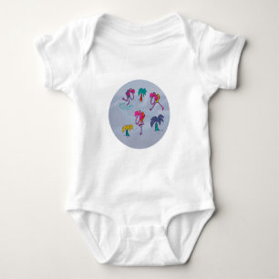 Flamingo-Strand-Baby-Bodyanzug Baby Strampler