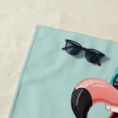 Flamingo-Strand Personalisieren Strandtuch (Beispiel)