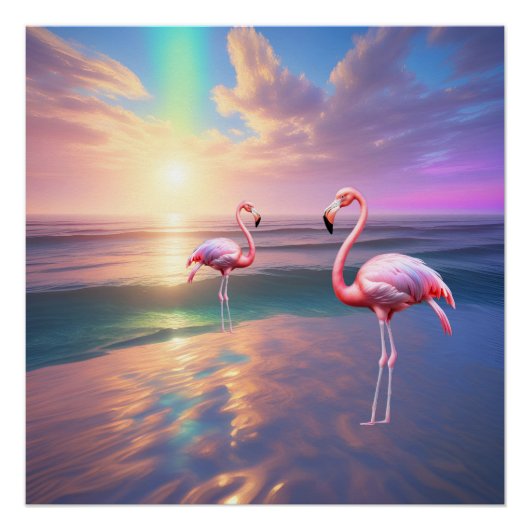 Flamingo Strand Poster (Vorderseite)