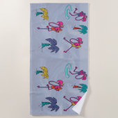 Flamingo-Strandtuch Strandtuch (Vorderseite)