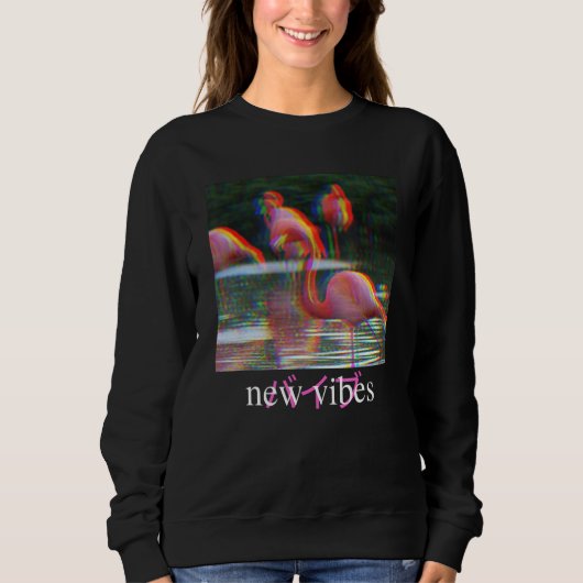 Flamingo Streetwear Inspired Japanese Aesthetic Sweatshirt (Vorderseite)