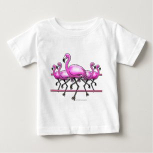 Flamingo-Streifen Baby T-shirt