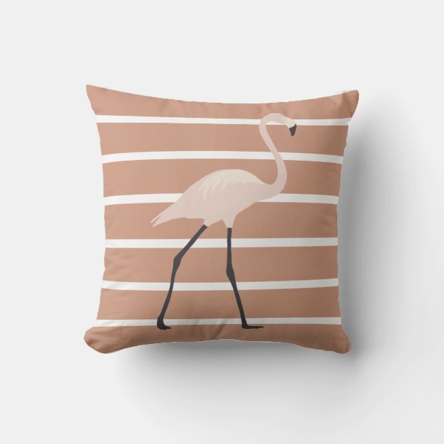 Flamingo Striped Kissen (Vorderseite)