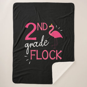 Flamingo Student Senior Happy 2nd Grade Flock Sherpadecke