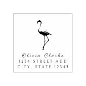 Flamingo Stylish Script Gummistempel (Prägung)