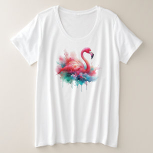 Flamingo Sublimierung-95158 Große Größe T-Shirt