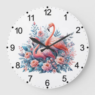 Flamingo Sublimierung-95158 Große Wanduhr