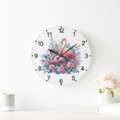 Flamingo Sublimierung-95158 Große Wanduhr (Zuhause)