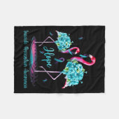 Flamingo Suicide Prevention Awareness Fleecedecke (Vorderseite (Horizontal))