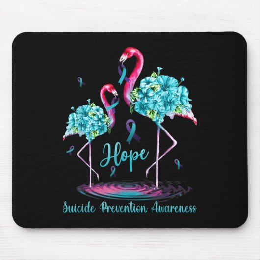 Flamingo Suicide Prevention Awareness Mousepad (Vorne)