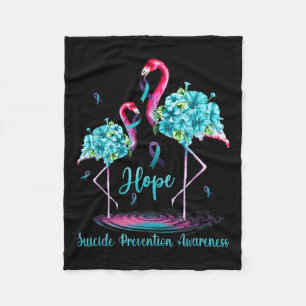 Flamingo-Suizidpräventionsbewusstsein Fleecedecke
