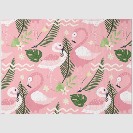 Flamingo Summer Collection 1 Design 3 Seidenpapier (Vorderseite)