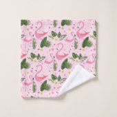 Flamingo Summer Collection 1 Design 8 Badhandtuch Set (Waschlappen)
