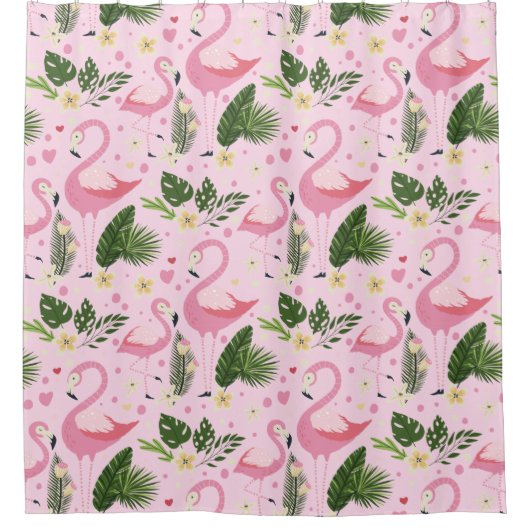 Flamingo Summer Collection 1 Design 8 Duschvorhang (Vorderseite)
