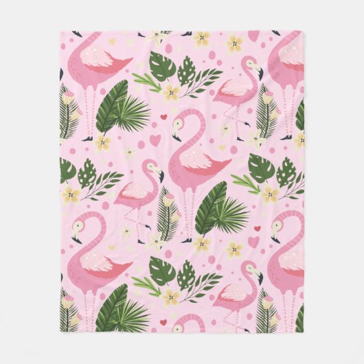 Flamingo Summer Collection 1 Design 8 Fleecedecke (Vorderseite)