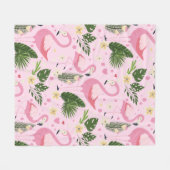 Flamingo Summer Collection 1 Design 8 Fleecedecke (Vorderseite (Horizontal))