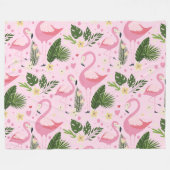 Flamingo Summer Collection 1 Design 8 Fleecedecke (Vorderseite (Horizontal))