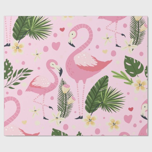 Flamingo Summer Collection 1 Design 8 Geschenkpapier (Flach)