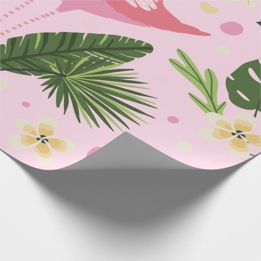 Flamingo Summer Collection 1 Design 8 Geschenkpapier (Ecke)